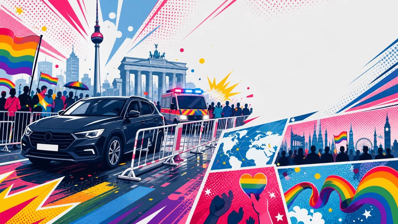A Car Drives Into a Berlin Pride Crowd, and a Korean Media Claim Nobody Recognizes