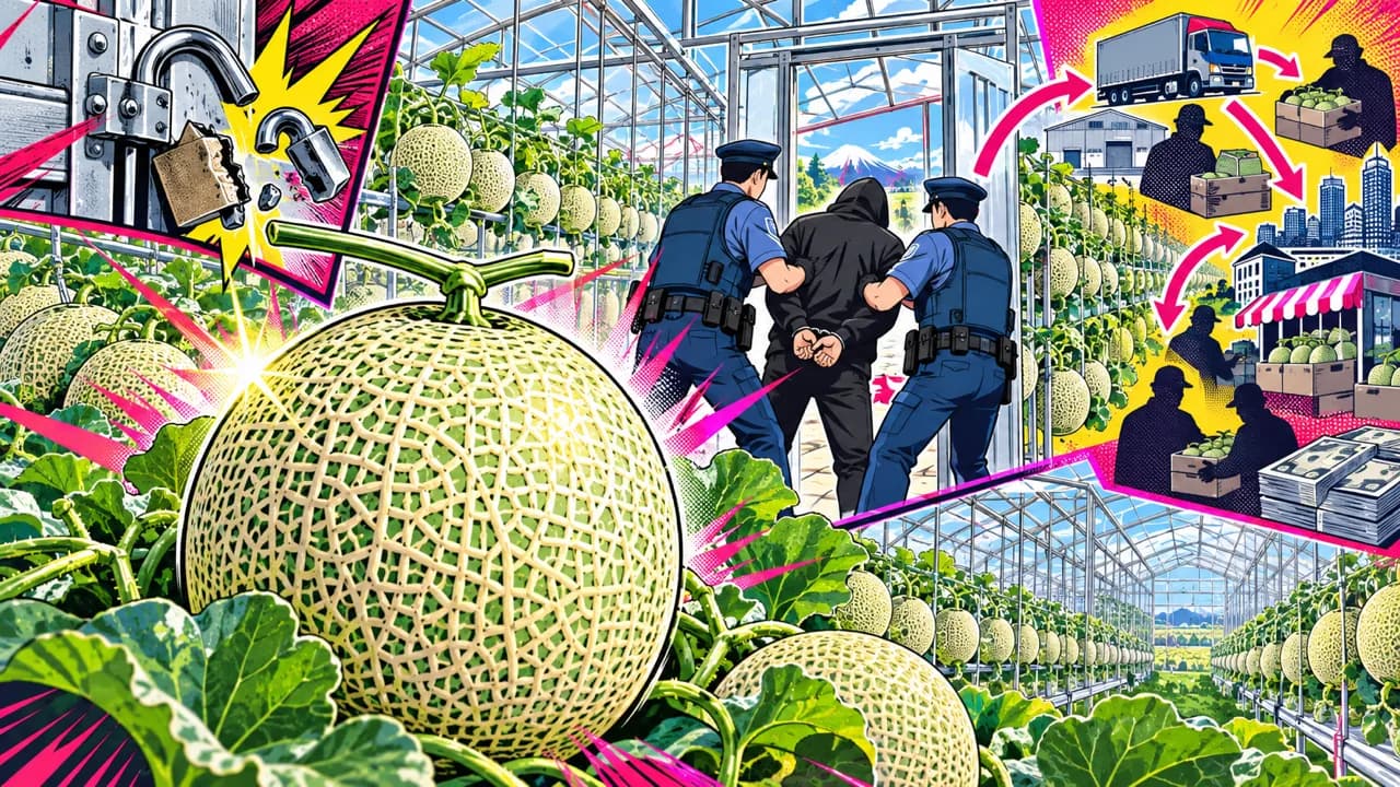 High-End Melon Thefts in Shizuoka and a Vietnamese Man's Arrest