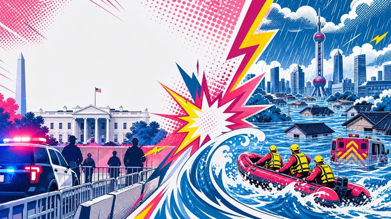 White House Shooting and China's '100-Year' Floods Rattle Headlines