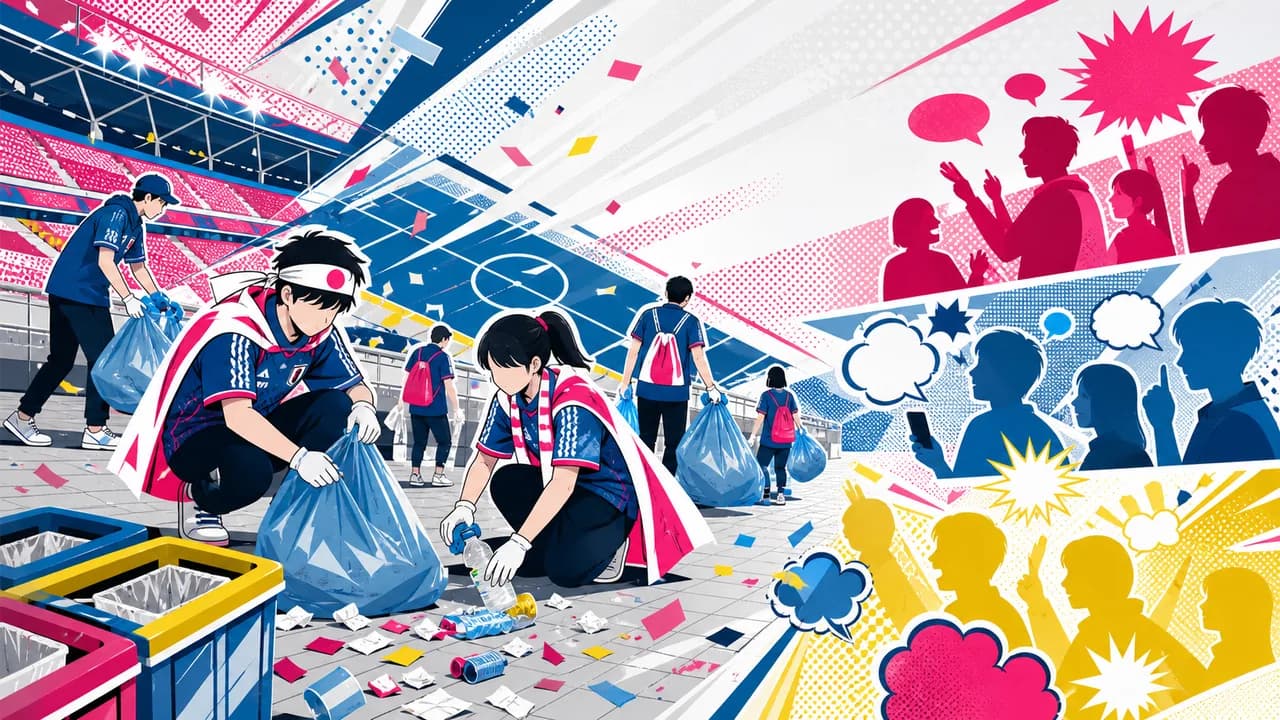 Korea's Claim to the 'Origin' of Japan's World Cup Litter Pickup Sparks Backlash