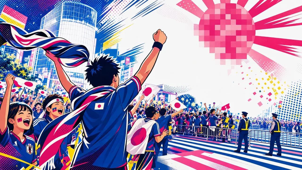 A 4-0 World Cup Win, Orderly Shibuya Crowds, and Outrage Over Blurred Rising Sun Flags