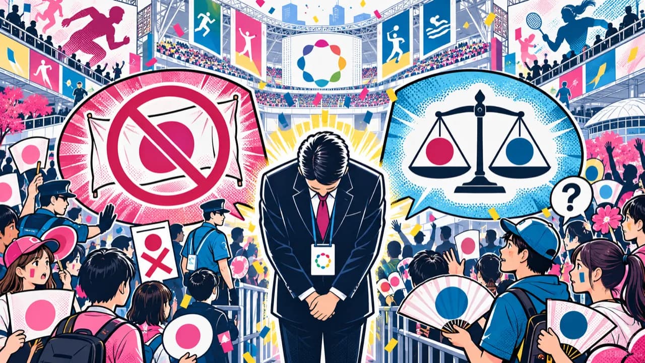 Los organizadores de los Juegos Asiáticos se disculpan por el cartel de la bandera del Sol Naciente y callan sobre Taiwán