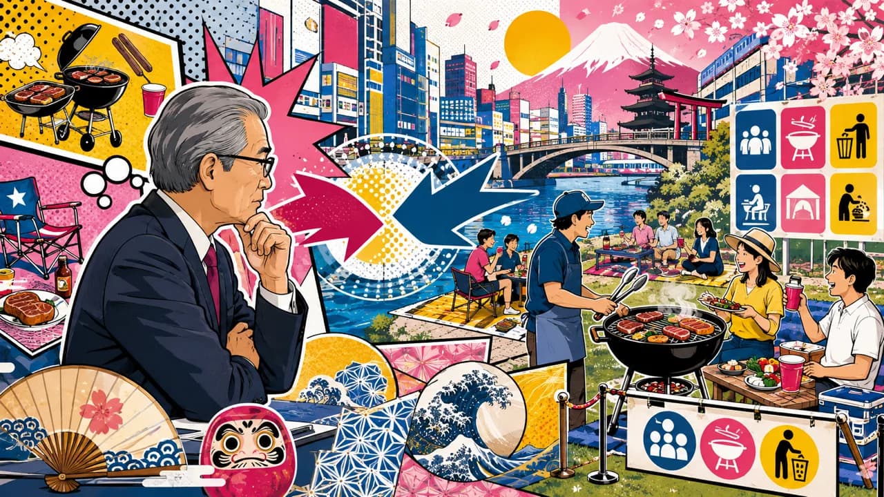 Beat Takeshi dice que la barbacoa en la ribera es «copiar a Occidente», y Japón se divide