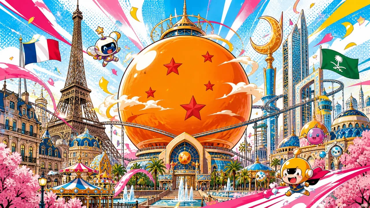 Francia y Arabia Saudí acuerdan construir un parque temático de Dragon Ball