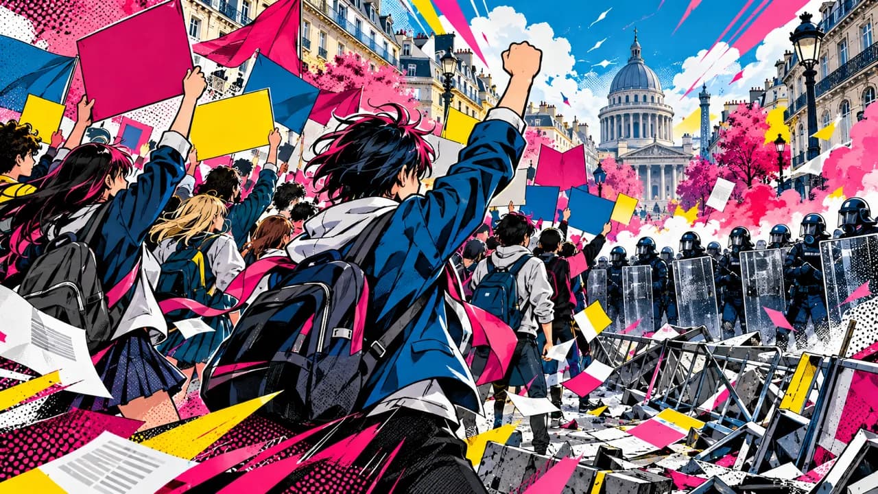 Las protestas estudiantiles de secundaria en Francia crecen a 160.000 entre choques
