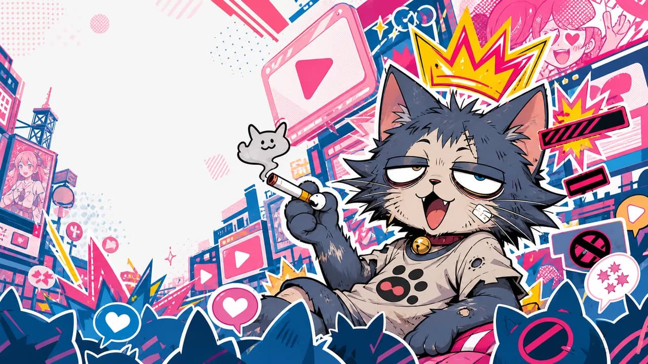 Un anime de vagos fumadores, 'Yanineko', supuestamente lidera las listas en China