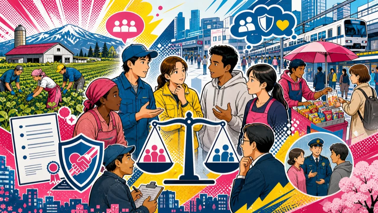 Vendedoras callejeras en Yokohama y el reloj laboral de un solo sentido