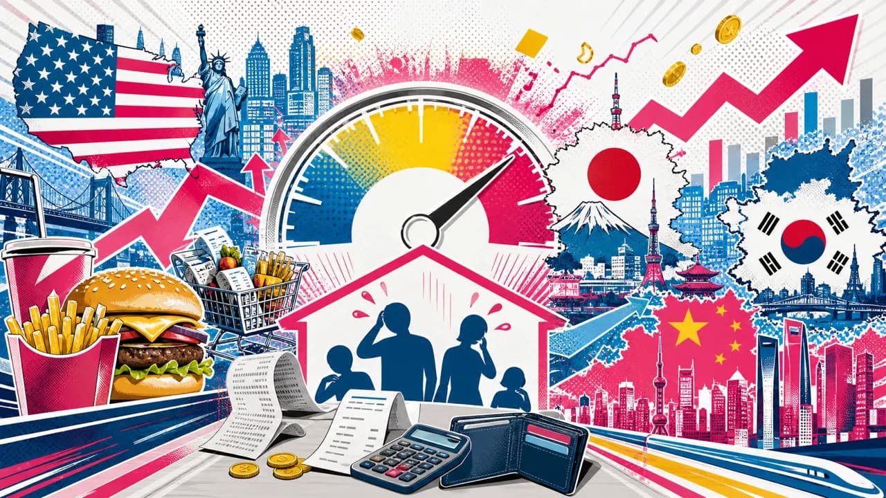 Japan, America, and Korea Frame Inflation Anxiety